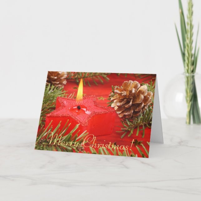 Christmas Candle Greeting Card (Front)