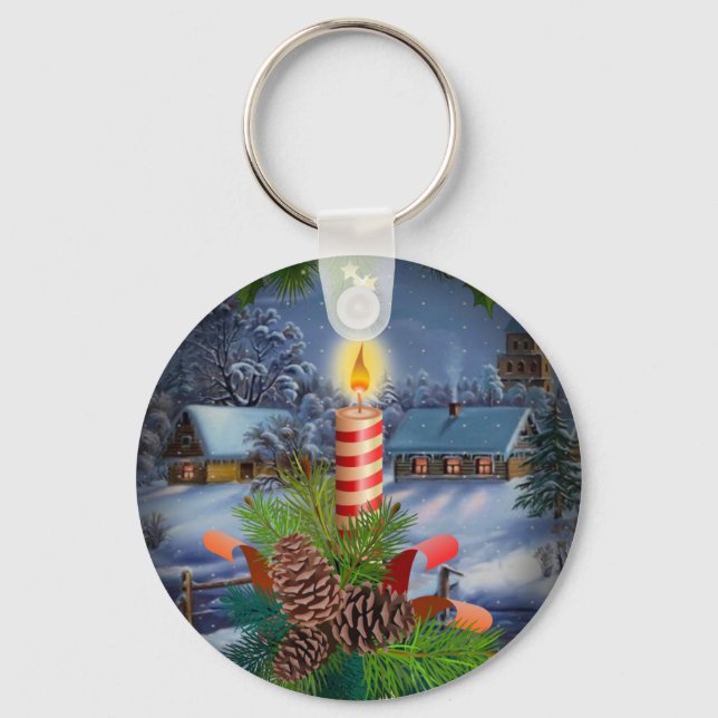 Christmas candle key ring (Front)