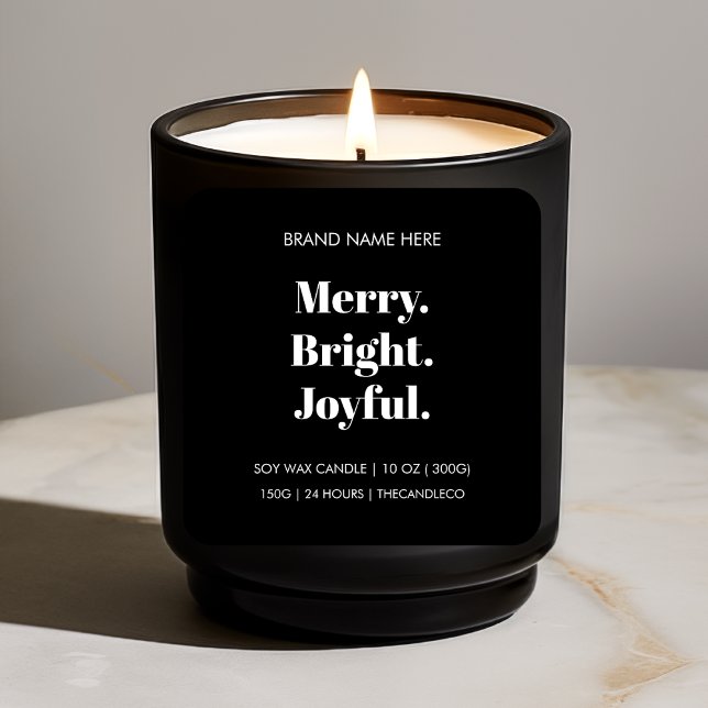 Christmas Candle Label | Merry Bright Joyful (Creator Uploaded)