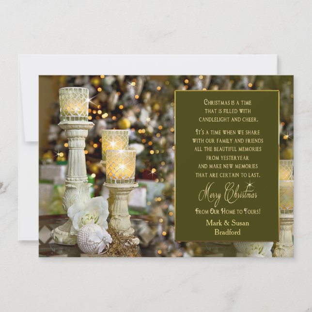 Christmas Candle-Lights - Insert Your Name Invitation (Front)