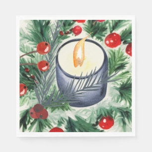 Christmas Candle Napkin