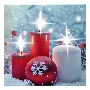 Christmas Candle Photo Enlargement