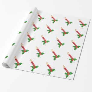 Christmas Candle Wrapping Paper