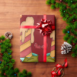 Christmas Candle Wrapping Paper<br><div class="desc">A christmas candle decoration. This design looks really effective on these Wrapping Paper</div>