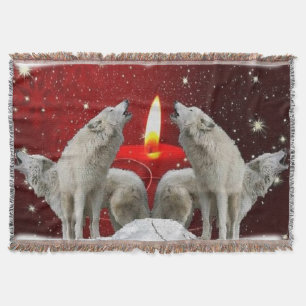 Christmas Candlelight Singers Throw Blanket