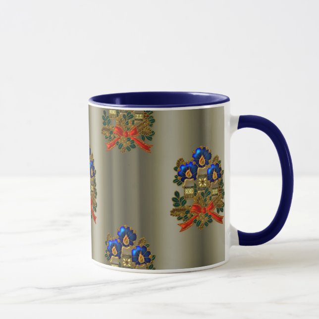Christmas Candles and Wreath Mug (Right)