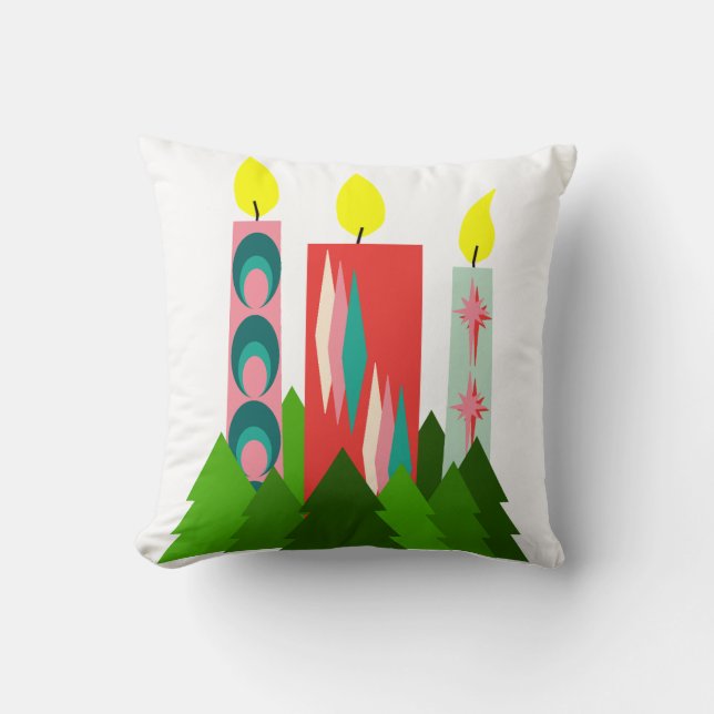 Christmas Candles  Cushion (Front)