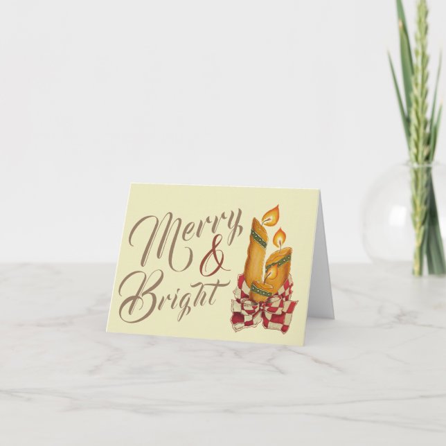 Christmas Candles greeting card (Front)