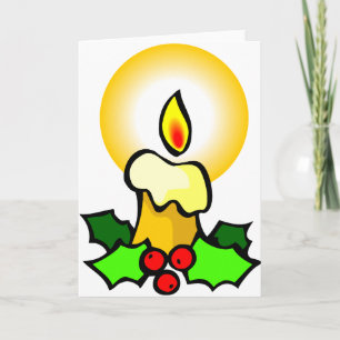 Christmas Candles Holiday Card
