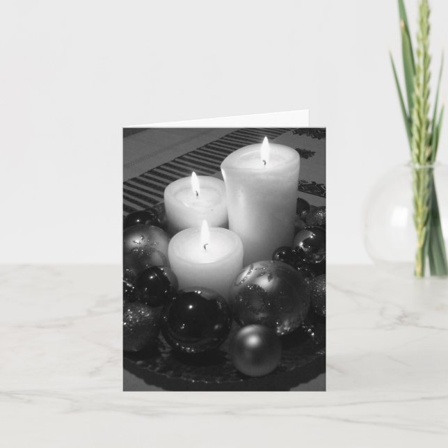 Christmas Candles Holiday Card (Front)
