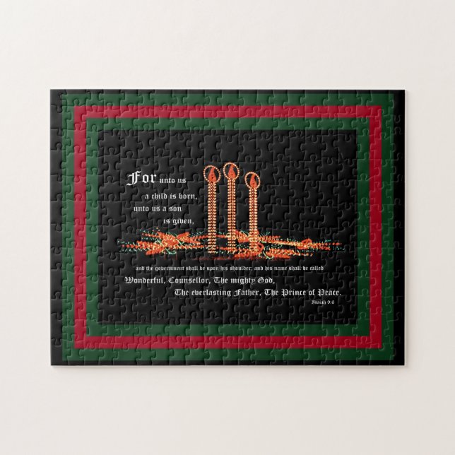 Christmas Candles, Isaiah 9:6 Jigsaw Puzzle (Horizontal)