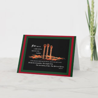 Christmas Candles, Isaiah 9:6 Thank You Card