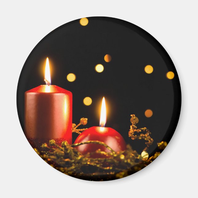 Christmas candles magnet (Front)