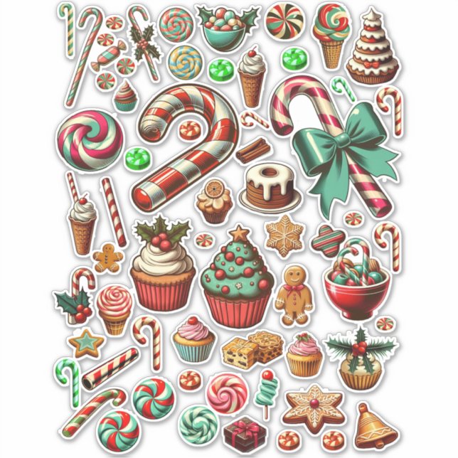 Christmas Candy And Sweet treats clipart  (Front)