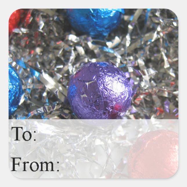 Christmas Candy and Tinsel Gift Tag (Front)