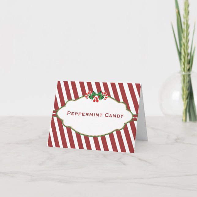 Christmas Candy Buffet Candy Name card (Front)