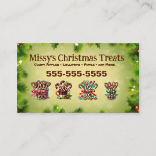 Christmas Candy Business Card