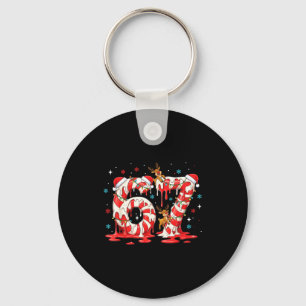 Christmas Candy Cane 67 Meme Six Seven Funny Boys Key Ring