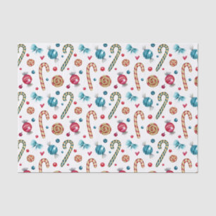 Christmas Candy Cane and Sweets Tissue Paper