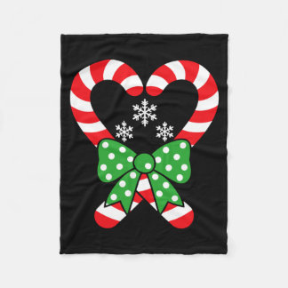 Christmas Candy Cane Crew Xmas Funny Christmas Fleece Blanket