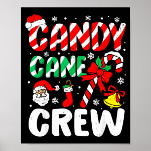 Christmas Candy Cane Crew Xmas Holiday Toddler Kid Poster