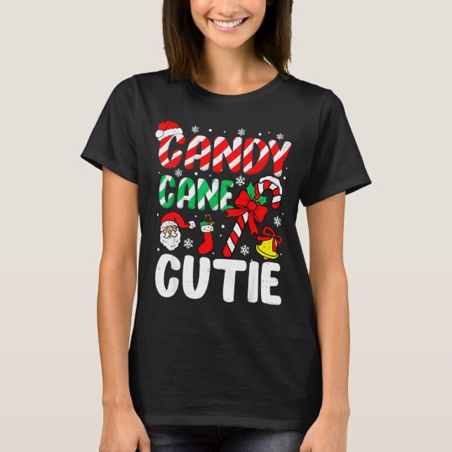 Christmas Candy Cane Cutie Xmas Holiday Toddler Ki T-Shirt (Front)