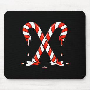 Christmas Candy Cane Drip Boys Girls Kids  Mouse Pad