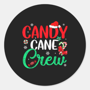 Christmas Candy Cane Funny Holiday Family Matching Classic Round Sticker