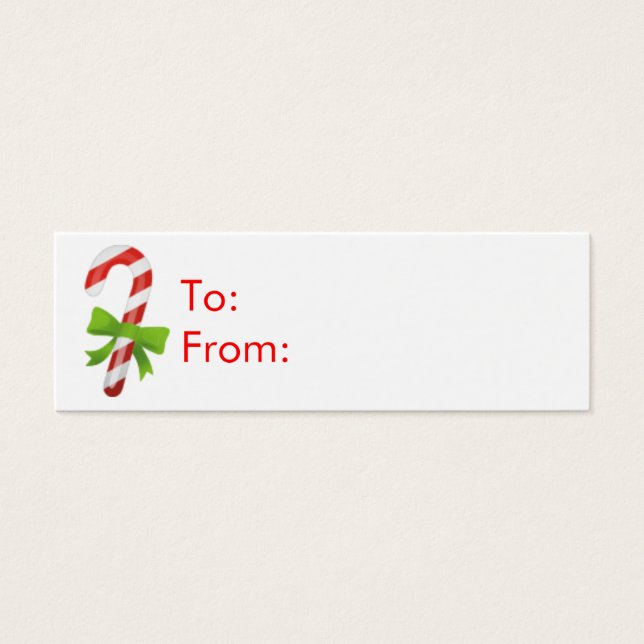Christmas Candy Cane Gift Tags (Front)