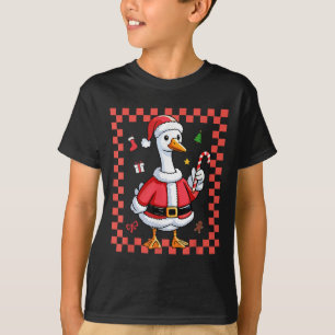 Christmas Candy Cane Goose Christmas Santa Xmas  T-Shirt