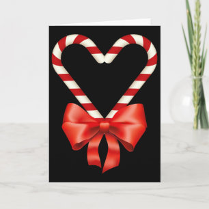 Christmas Candy Cane Heart For Children Men Women  Card