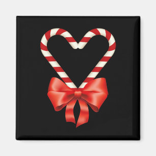 Christmas Candy Cane Heart For Children Men Women Magnet