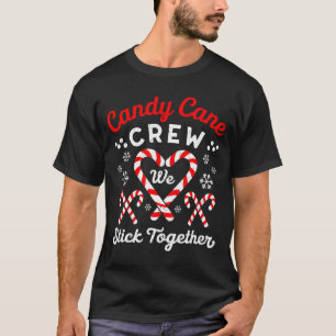 Christmas Candy Cane Heart Holiday Family Matching T-Shirt