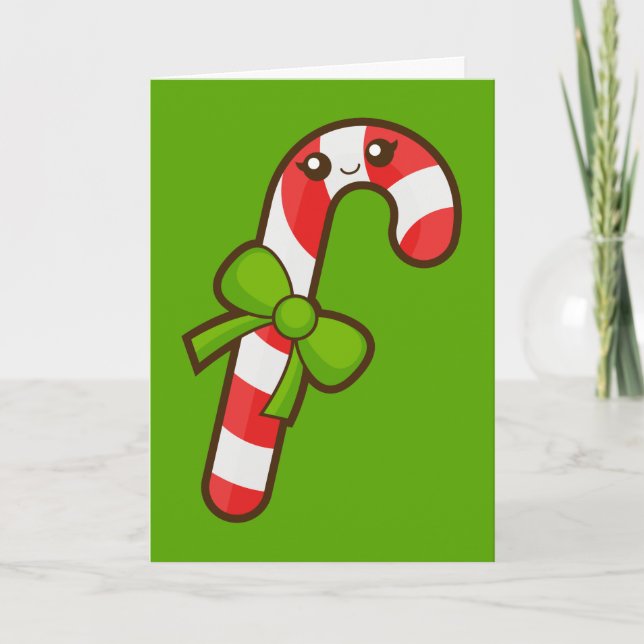Christmas Candy Cane Holiday Card (Front)