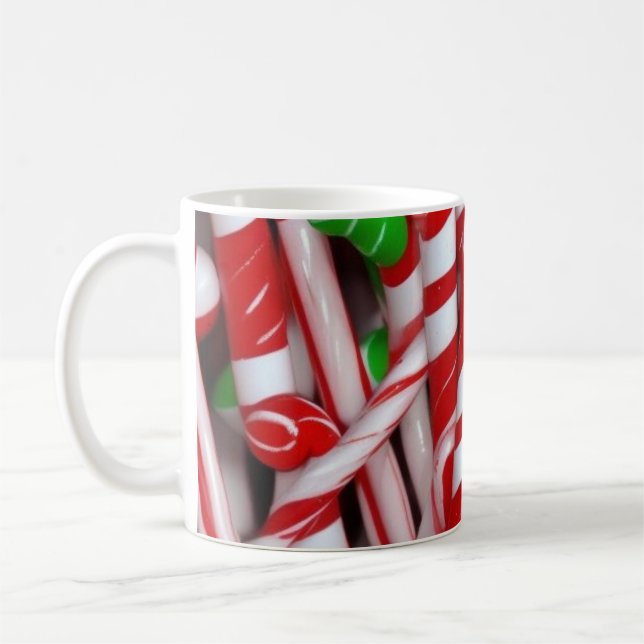 Christmas Candy Cane Holiday Mug (Left)
