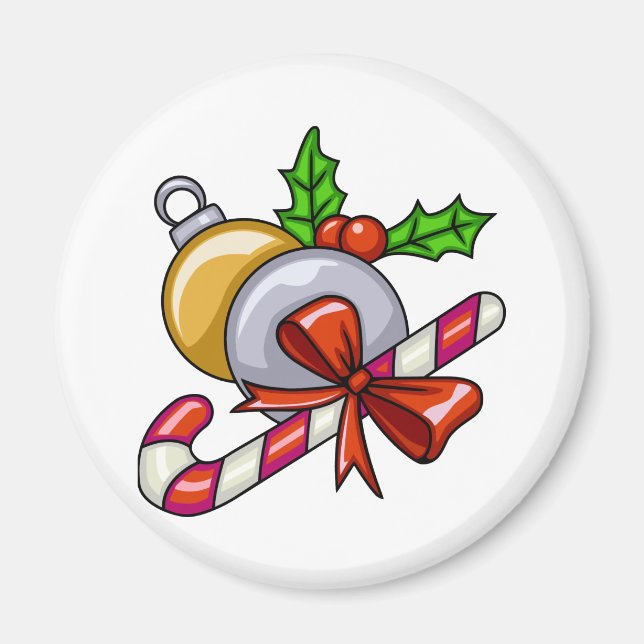 Christmas Candy Cane Magnet (Front)