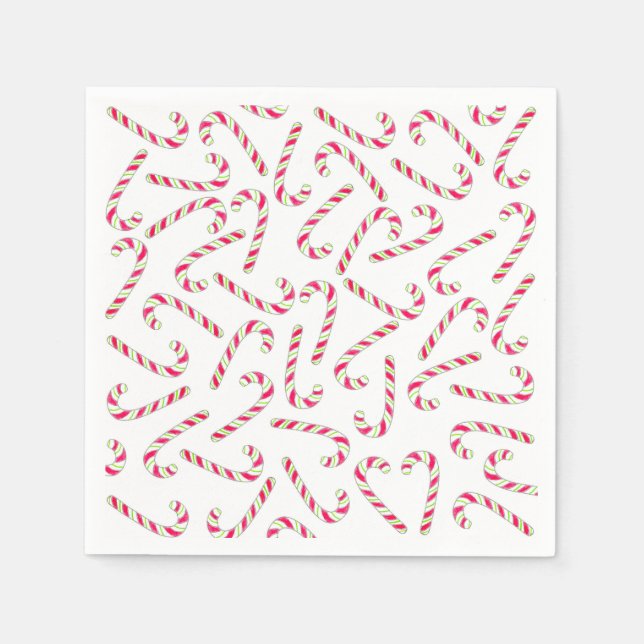 Christmas candy cane pattern napkin (Front)