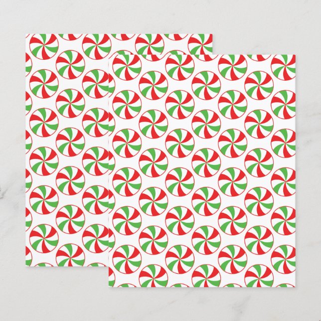 Christmas Candy Cane Pattern Scrapbook Craft Paper (Front/Back)