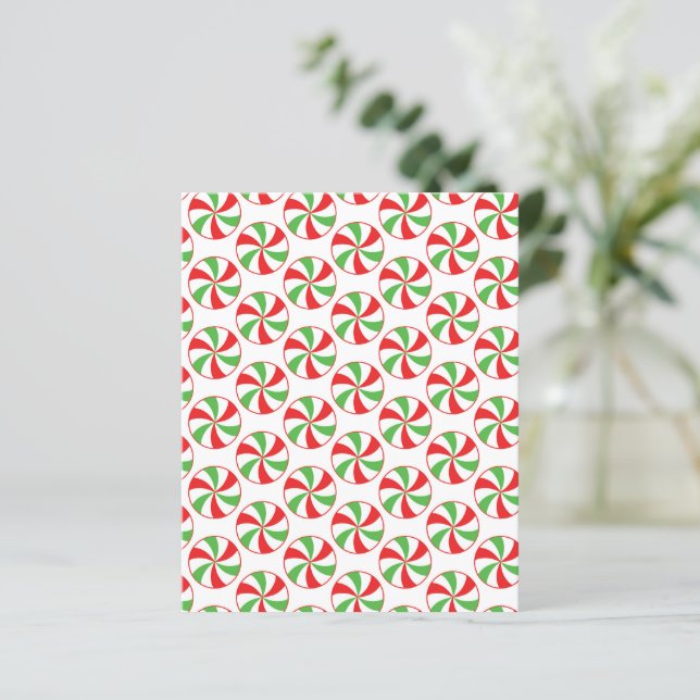 Christmas Candy Cane Pattern Scrapbook Craft Paper (Standing Front)