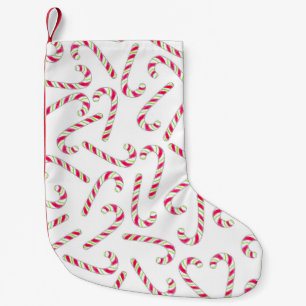 Christmas candy cane pattern small christmas stocking