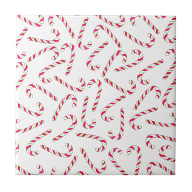 Christmas candy cane pattern tile (Front)