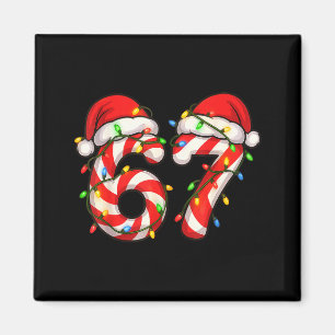 Christmas Candy Cane Santa Xmas 67 Candy Youth Wom Magnet