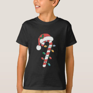 Christmas Candy Cane Santa Xmas Kids  T-Shirt