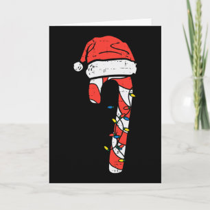 Christmas Candy Cane Santa Xmas Kids Toddler Youth Card