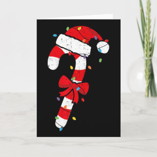 Christmas Candy Cane Santa Xmas Kids Toddler Youth Card