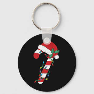 Christmas Candy Cane Santa Xmas Kids Toddler Youth Key Ring