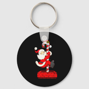 Christmas Candy Cane Santa Xmas Kids Toddler Youth Key Ring