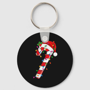 Christmas Candy Cane Santa Xmas Kids Toddler Youth Key Ring