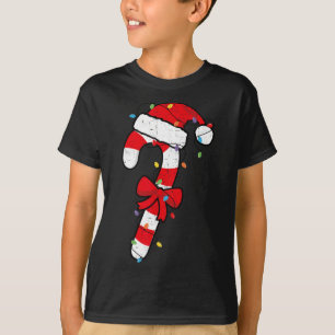 Christmas Candy Cane Santa Xmas Kids Toddler Youth T-Shirt