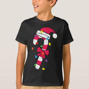 Christmas Candy Cane Santa Xmas Kids Toddler Youth T-Shirt